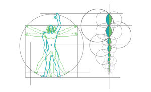 Escogito Logo costruction Vitruvian Le Corbusier