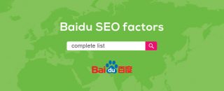 Complete seo factors list for ranking on main chinese search engine Baidu